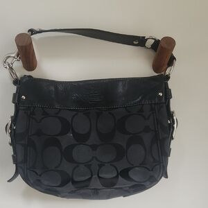 Coach Black Signature Shoulder Bag